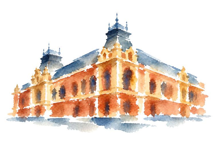 Acuarela: Palacio de Aguas Corrientes