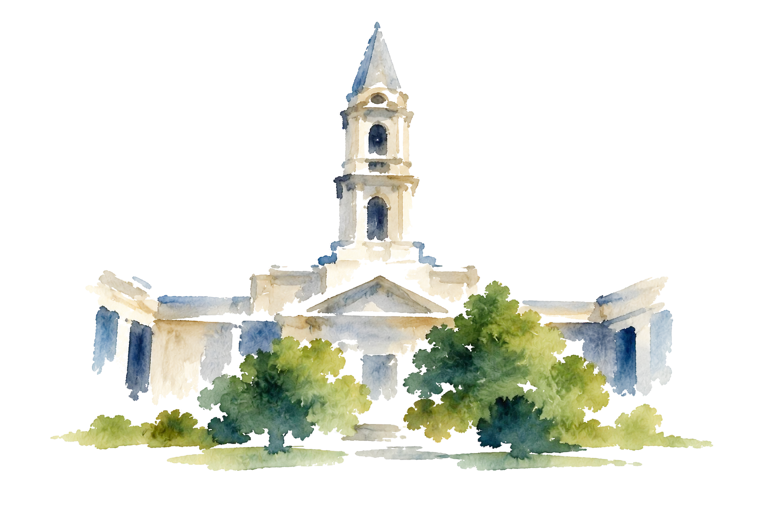 Acuarela: Santuario de San Cayetano