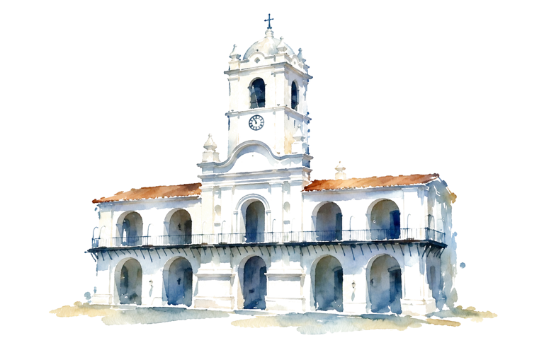 Acuarela: Cabildo de Buenos Aires