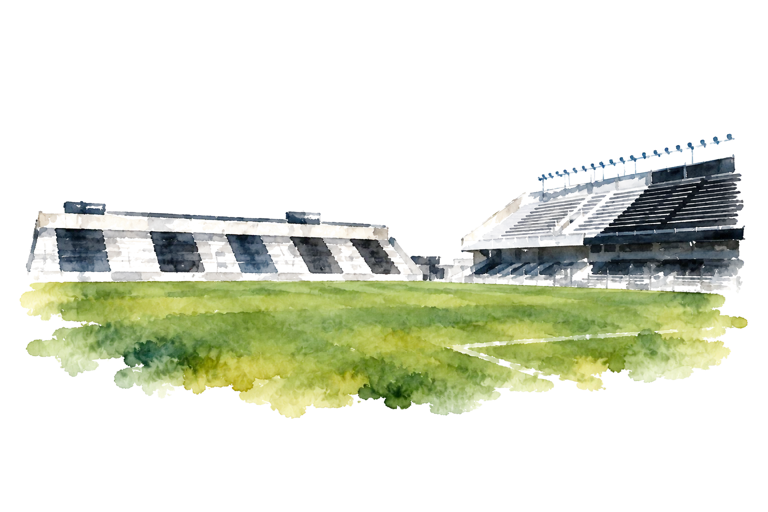Acuarela: Estadio Islas Malvinas — All Boys