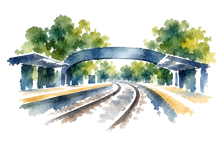 Acuarela: Estación Núñez