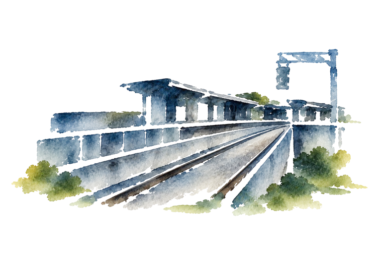 Acuarela: Estación La Paternal
