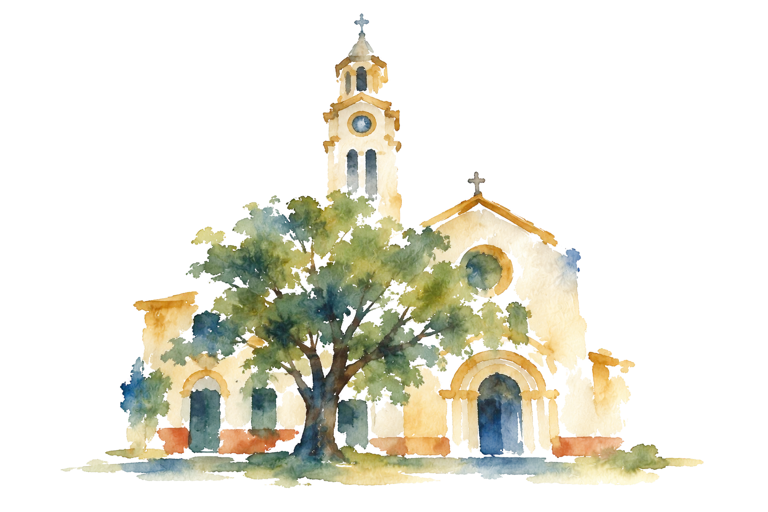 Acuarela: Santuario San Ramón Nonato