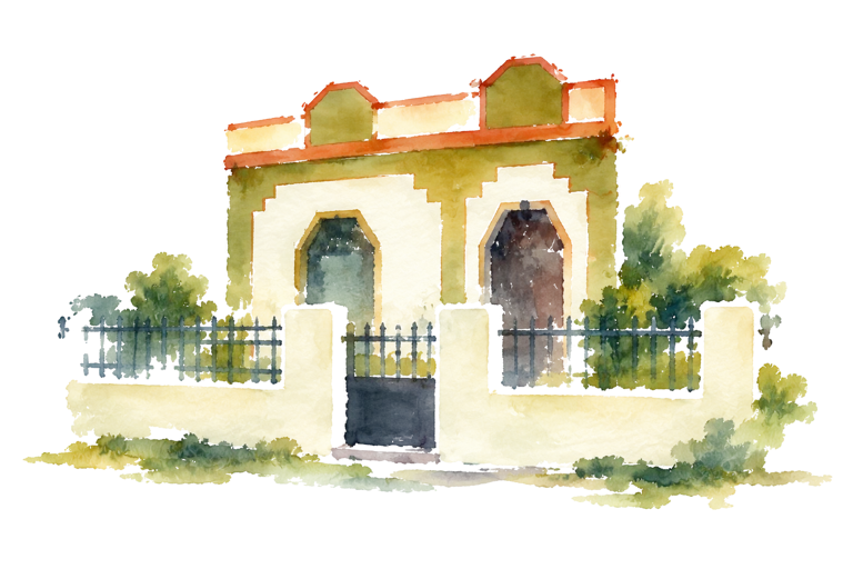 Acuarela: Casa de Esperando la carroza
