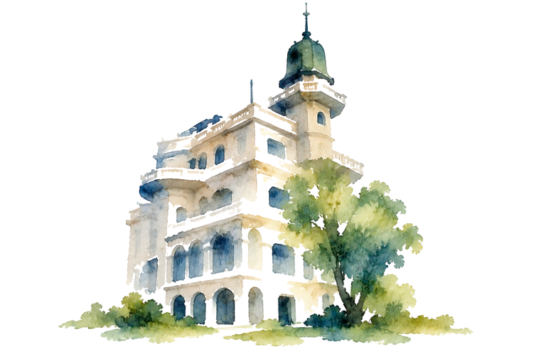 Acuarela: Palacio de los Bichos