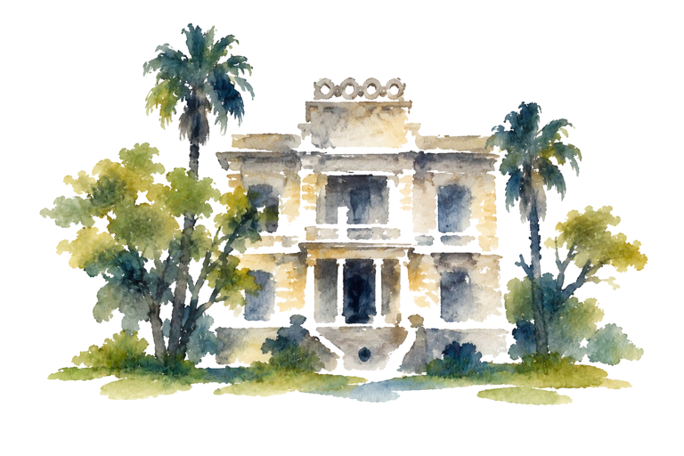 Acuarela: Palacio Ceci