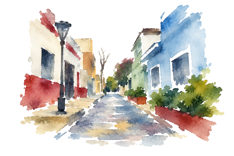 Acuarela: Pasaje Julio S. Dantas